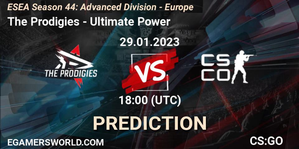 Pronóstico The Prodigies - Ultimate Power. 03.02.23, CS2 (CS:GO), ESEA Season 44: Advanced Division - Europe