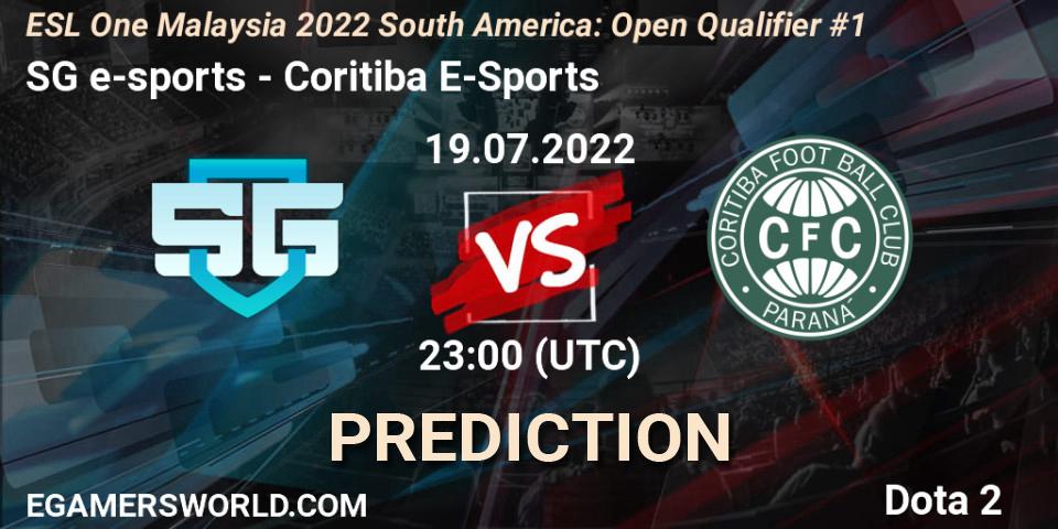 Pronóstico SG e-sports - Coritiba E-Sports. 19.07.2022 at 23:27, Dota 2, ESL One Malaysia 2022 South America: Open Qualifier #1