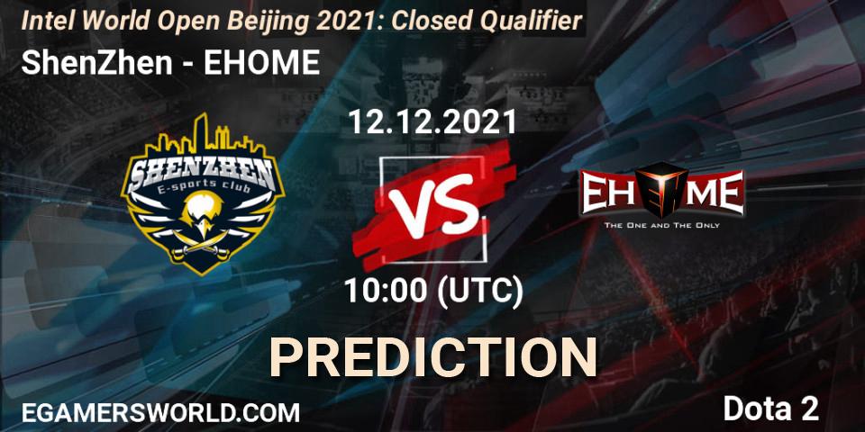 Pronóstico ShenZhen - EHOME. 12.12.2021 at 10:25, Dota 2, Intel World Open Beijing: Closed Qualifier