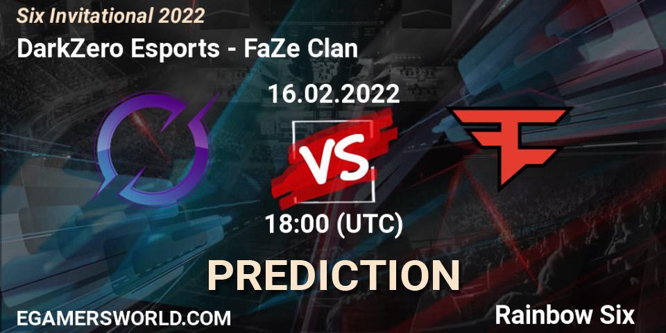 Pronóstico DarkZero Esports - FaZe Clan. 16.02.2022 at 18:00, Rainbow Six, Six Invitational 2022