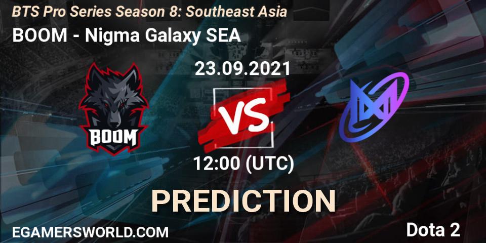 Pronóstico BOOM - Nigma Galaxy SEA. 23.09.21, Dota 2, BTS Pro Series Season 8: Southeast Asia