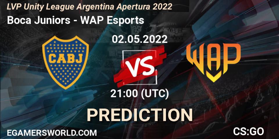 Pronóstico Boca Juniors - WAP Esports. 02.05.2022 at 21:00, Counter-Strike (CS2), LVP Unity League Argentina Apertura 2022