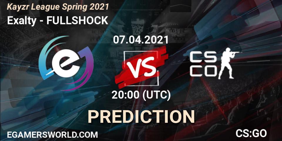 Pronóstico Exalty - FULLSHOCK. 07.04.2021 at 20:00, Counter-Strike (CS2), Kayzr League Spring 2021