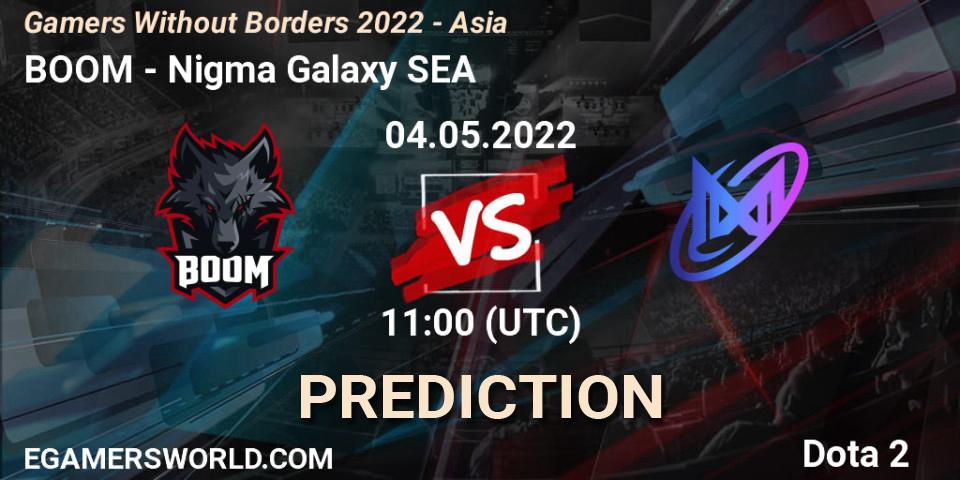 Pronóstico BOOM - Nigma Galaxy SEA. 04.05.2022 at 11:01, Dota 2, Gamers Without Borders 2022 - Asia
