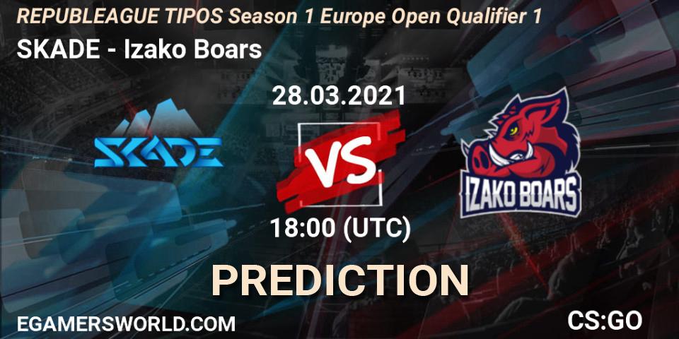 Pronóstico SKADE - Izako Boars. 28.03.2021 at 17:50, Counter-Strike (CS2), REPUBLEAGUE TIPOS Season 1 Europe Open Qualifier 1