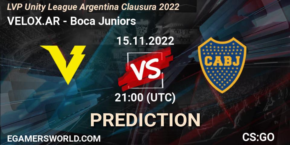 Pronóstico VELOX.AR - Boca Juniors. 15.11.2022 at 21:00, Counter-Strike (CS2), LVP Unity League Argentina Clausura 2022