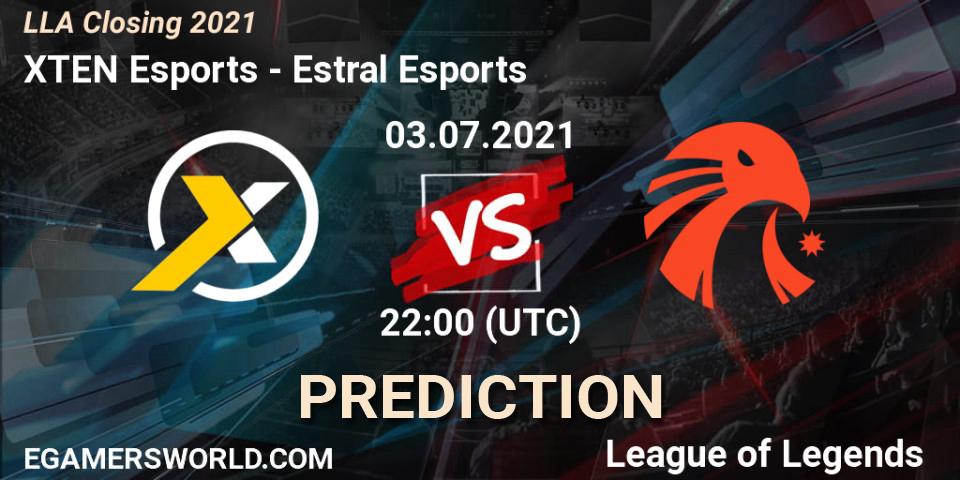 Pronóstico XTEN Esports - Estral Esports. 03.07.2021 at 22:00, LoL, LLA Closing 2021