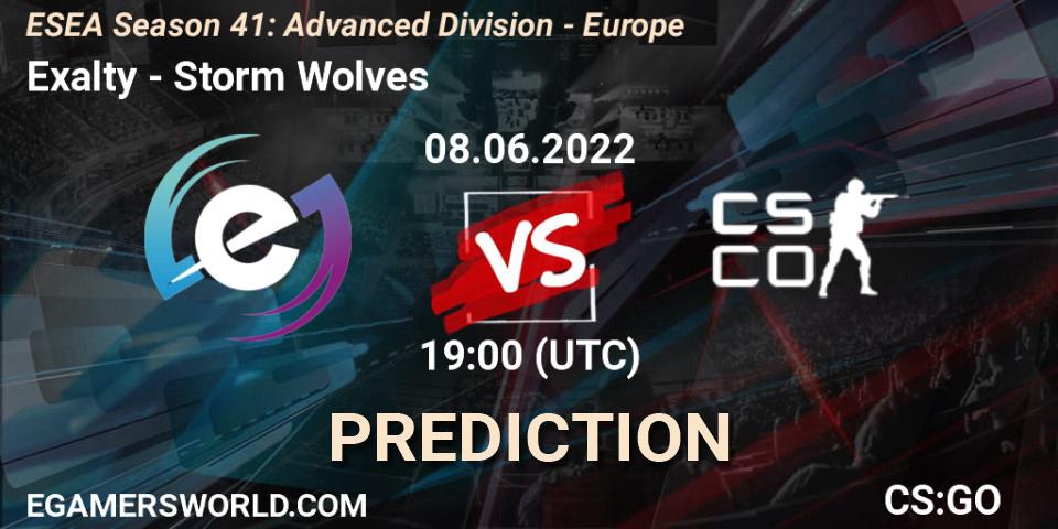 Pronóstico Exalty - Storm Wolves. 08.06.2022 at 19:00, Counter-Strike (CS2), ESEA Season 41: Advanced Division - Europe