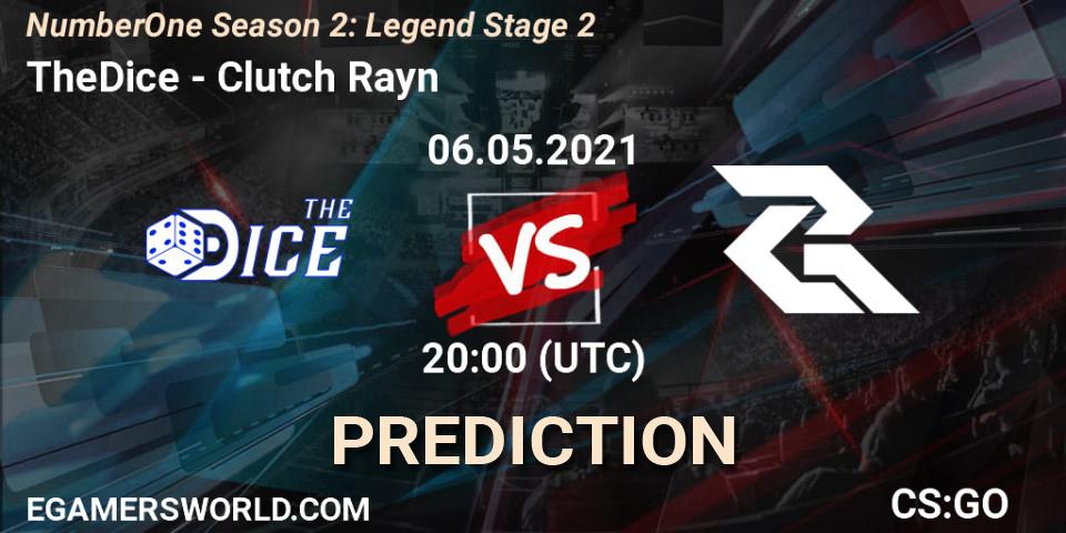 Pronóstico TheDice - Clutch Rayn. 06.05.2021 at 20:00, Counter-Strike (CS2), NumberOne Season 2: Legend Stage 2