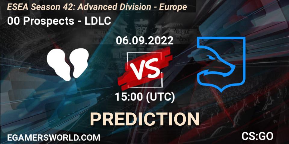 Pronóstico 00 Prospects - LDLC. 06.09.22, CS2 (CS:GO), ESEA Season 42: Advanced Division - Europe