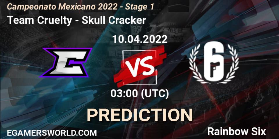 Pronóstico Team Cruelty - Skull Cracker. 10.04.2022 at 02:00, Rainbow Six, Campeonato Mexicano 2022 - Stage 1