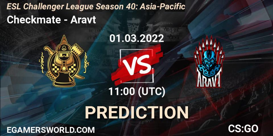 Pronóstico Checkmate - Aravt. 01.03.2022 at 12:00, Counter-Strike (CS2), ESL Challenger League Season 40: Asia-Pacific