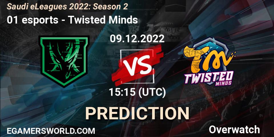 Pronóstico 01 esports - Twisted Minds. 09.12.22, Overwatch, Saudi eLeagues 2022: Season 2