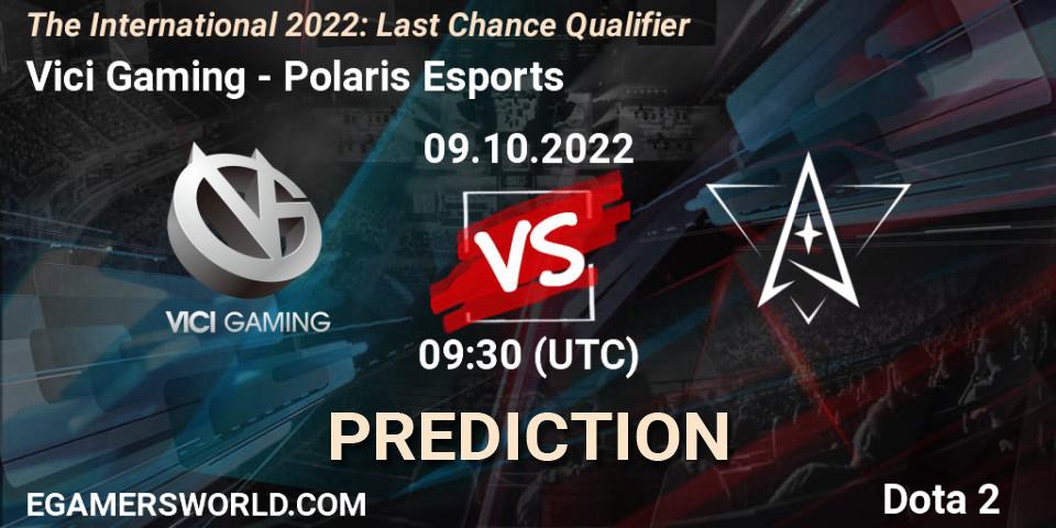 Pronóstico Vici Gaming - Polaris Esports. 09.10.2022 at 09:30, Dota 2, The International 2022: Last Chance Qualifier