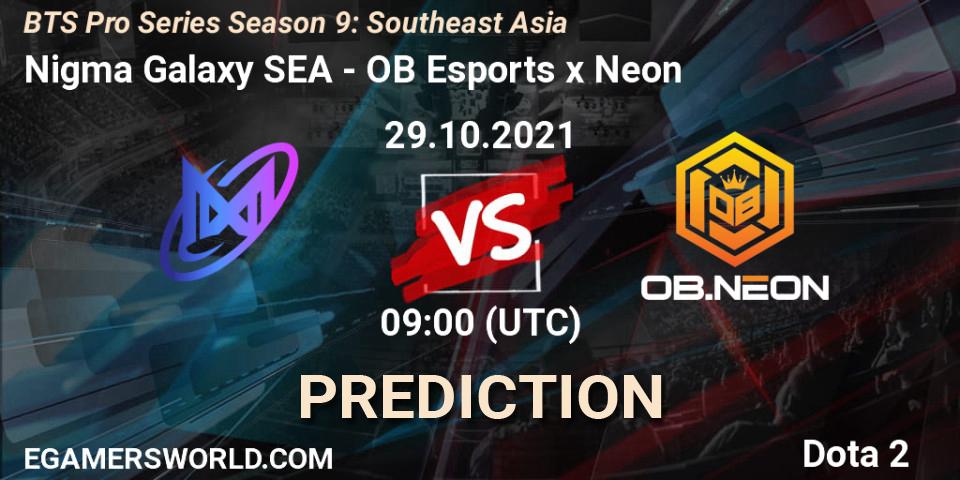 Pronóstico Nigma Galaxy SEA - OB Esports x Neon. 29.10.2021 at 09:02, Dota 2, BTS Pro Series Season 9: Southeast Asia