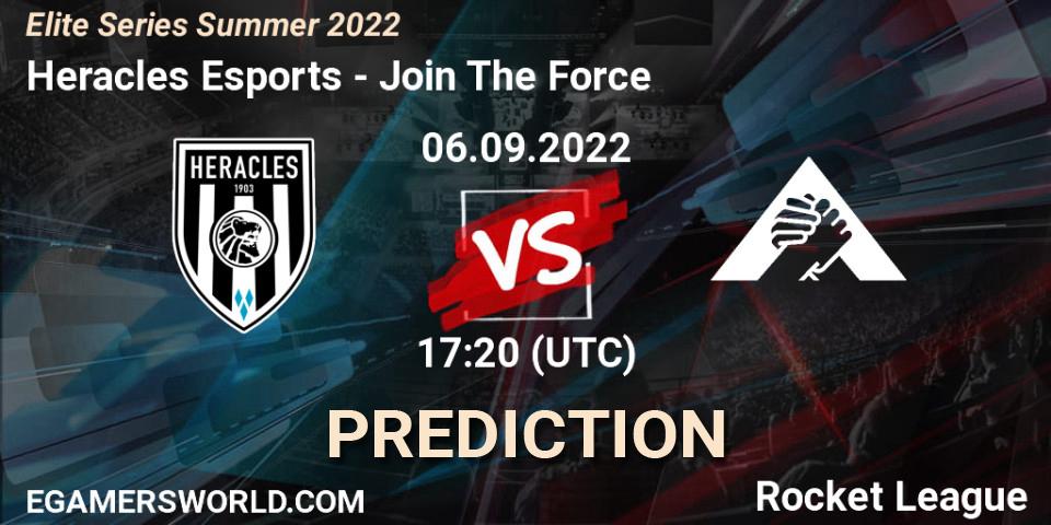 Pronóstico Heracles Esports - Join The Force. 06.09.2022 at 17:20, Rocket League, Elite Series Summer 2022