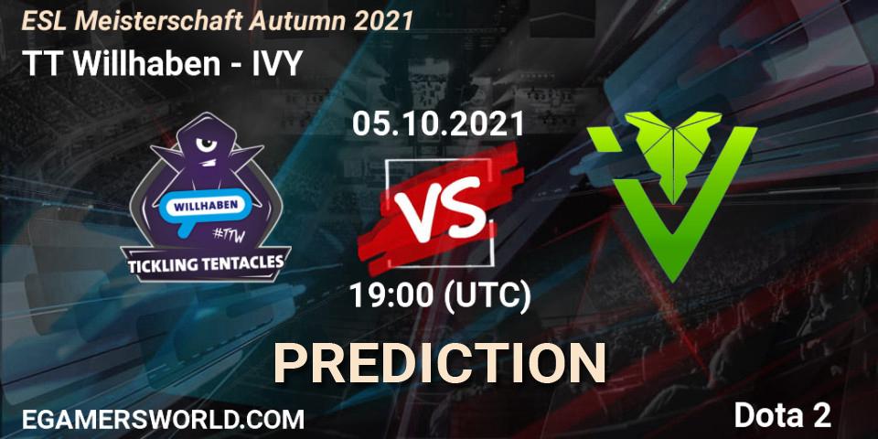 Pronóstico TT Willhaben - IVY. 05.10.2021 at 18:58, Dota 2, ESL Meisterschaft Autumn 2021