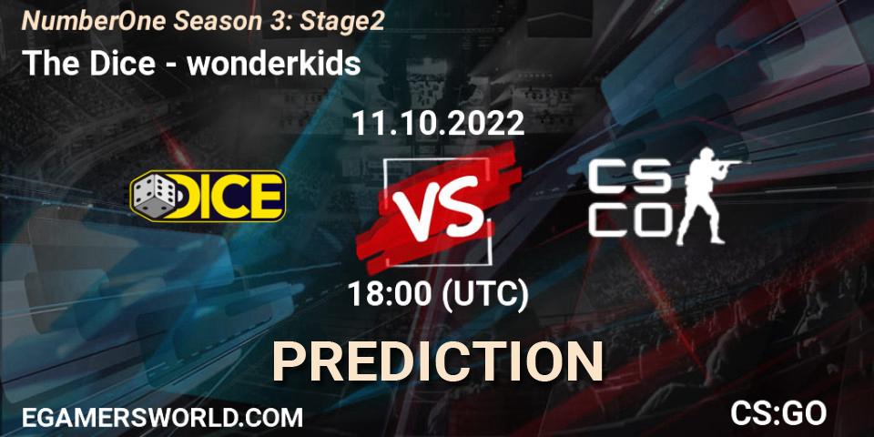 Pronóstico The Dice - wonderkids. 11.10.2022 at 18:00, Counter-Strike (CS2), NumberOne Season 3: Stage 2