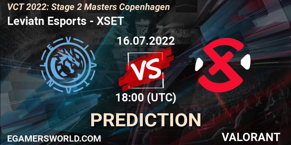 Pronóstico Leviatán Esports - XSET. 16.07.2022 at 18:30, VALORANT, VCT 2022: Stage 2 Masters Copenhagen
