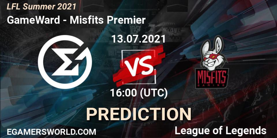 Pronóstico GameWard - Misfits Premier. 13.07.2021 at 16:00, LoL, LFL Summer 2021