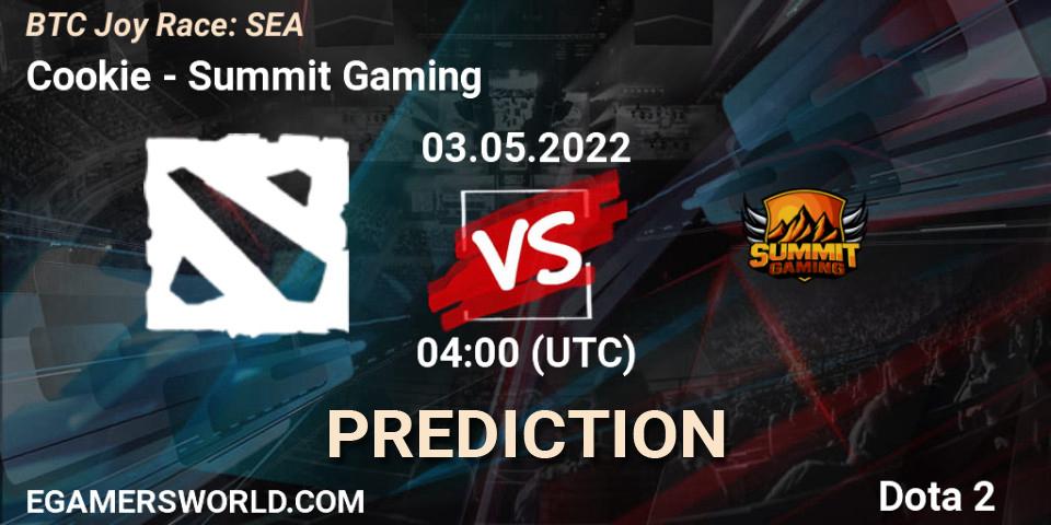 Pronóstico Cookie - Summit Gaming. 28.04.2022 at 04:10, Dota 2, BTC Joy Race: SEA