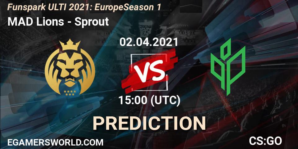 Pronóstico MAD Lions - Sprout. 02.04.2021 at 15:30, Counter-Strike (CS2), Funspark ULTI 2021: Europe Season 1