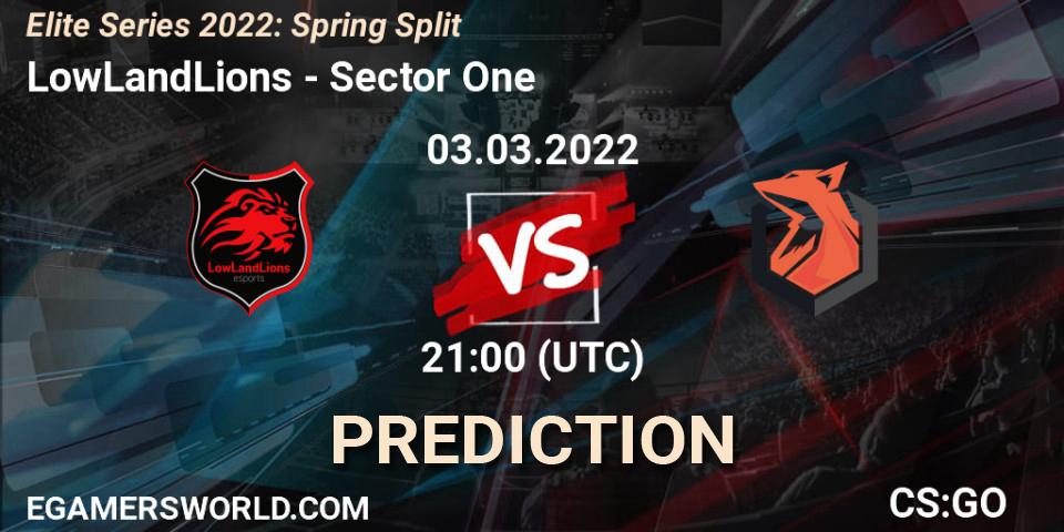 Pronóstico LowLandLions - Sector One. 03.03.2022 at 21:00, Counter-Strike (CS2), Elite Series 2022: Spring Split