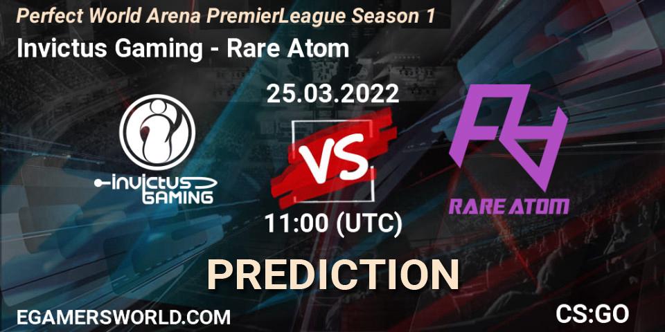Pronóstico Invictus Gaming - Rare Atom. 25.03.2022 at 11:00, Counter-Strike (CS2), Perfect World Arena Premier League Season 1
