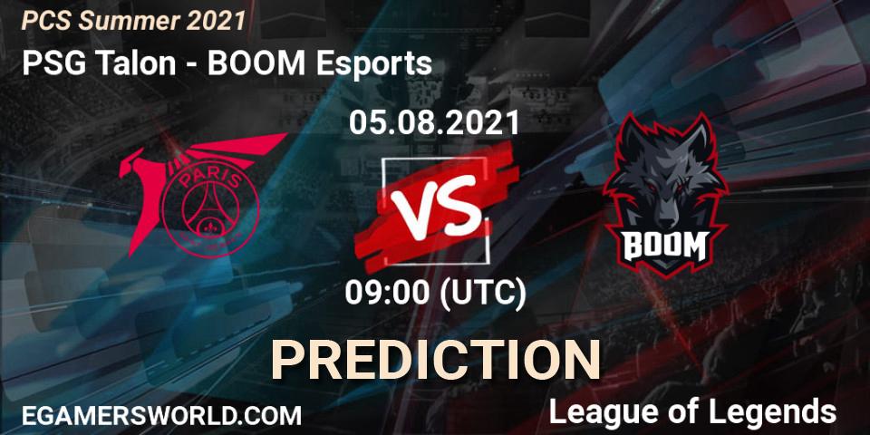 Pronóstico PSG Talon - BOOM Esports. 05.08.2021 at 09:15, LoL, PCS Summer 2021