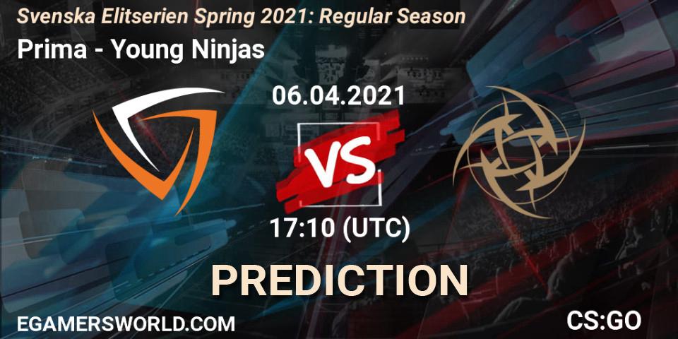 Pronóstico Prima - Young Ninjas. 06.04.2021 at 17:10, Counter-Strike (CS2), Svenska Elitserien Spring 2021: Regular Season