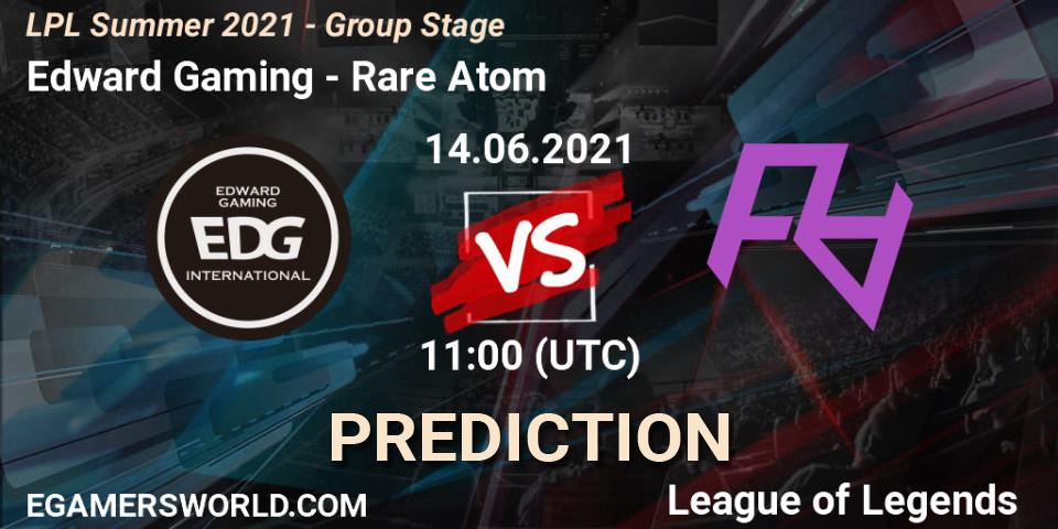 Pronóstico Edward Gaming - Rare Atom. 14.06.2021 at 11:50, LoL, LPL Summer 2021 - Group Stage