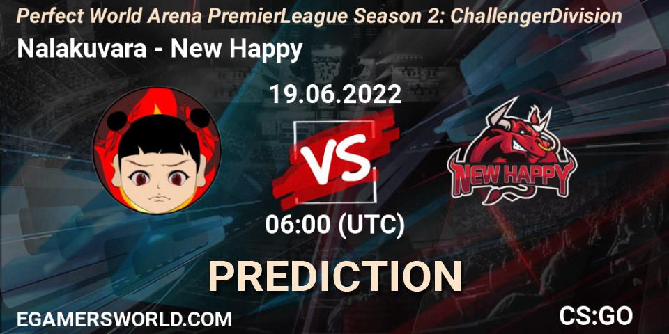 Pronóstico Nalakuvara - New Happy. 19.06.2022 at 06:00, Counter-Strike (CS2), Perfect World Arena Premier League Season 2: Challenger Division