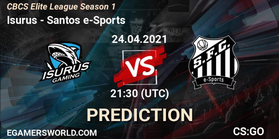 Pronóstico Isurus - Santos e-Sports. 24.04.21, CS2 (CS:GO), CBCS Elite League Season 1