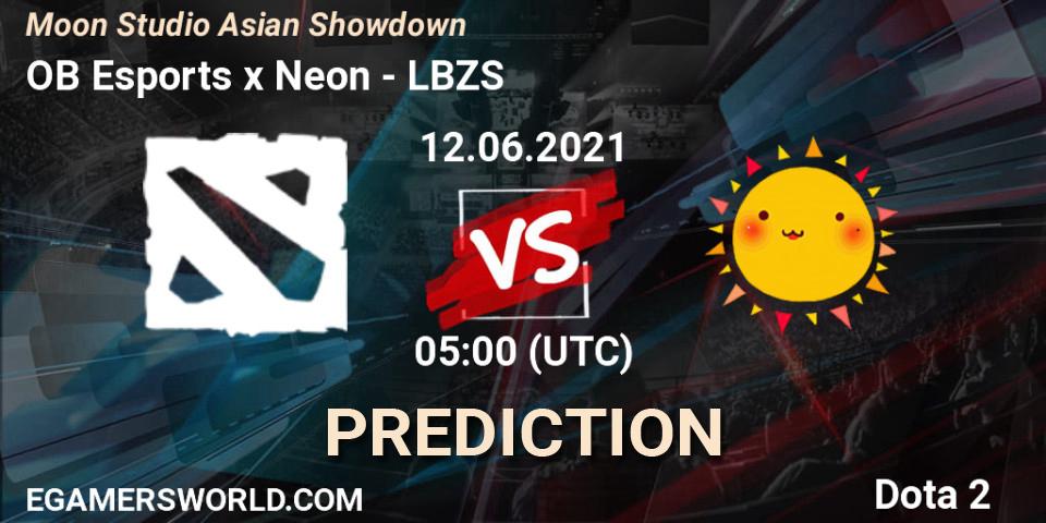 Pronóstico OB Esports x Neon - LBZS. 12.06.2021 at 05:07, Dota 2, Moon Studio Asian Showdown