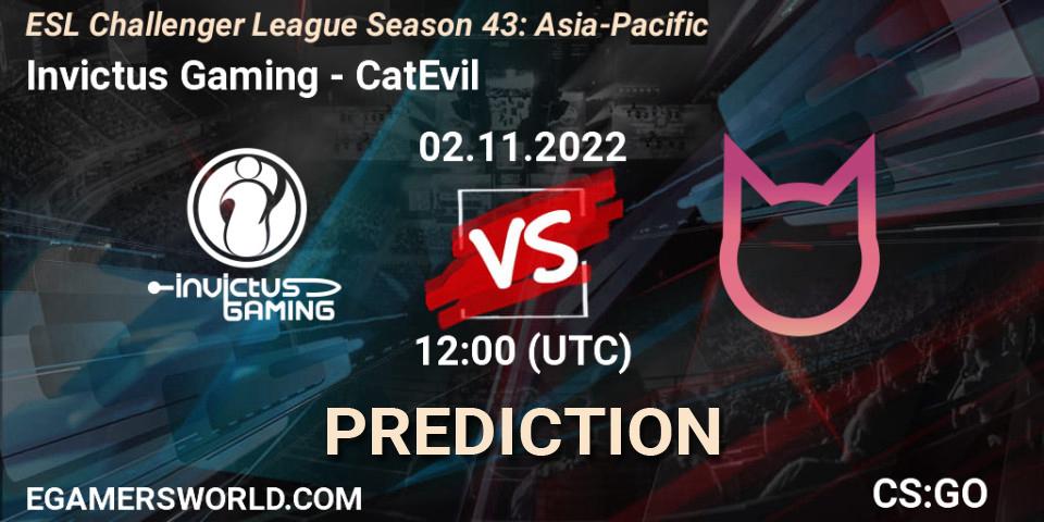 Pronóstico Invictus Gaming - CatEvil. 02.11.22, CS2 (CS:GO), ESL Challenger League Season 43: Asia-Pacific