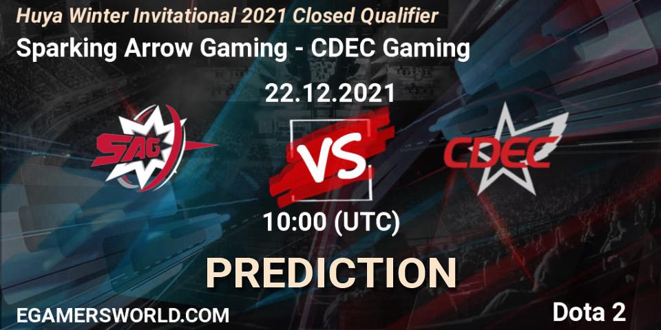 Pronóstico Sparking Arrow Gaming - CDEC Gaming. 22.12.21, Dota 2, Huya Winter Invitational 2021 Closed Qualifier