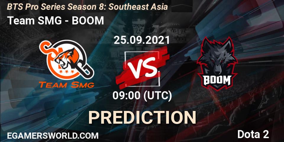 Pronóstico Team SMG - BOOM. 25.09.2021 at 09:00, Dota 2, BTS Pro Series Season 8: Southeast Asia