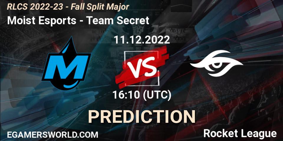 Pronóstico Moist Esports - Team Secret. 11.12.2022 at 16:20, Rocket League, RLCS 2022-23 - Fall Split Major