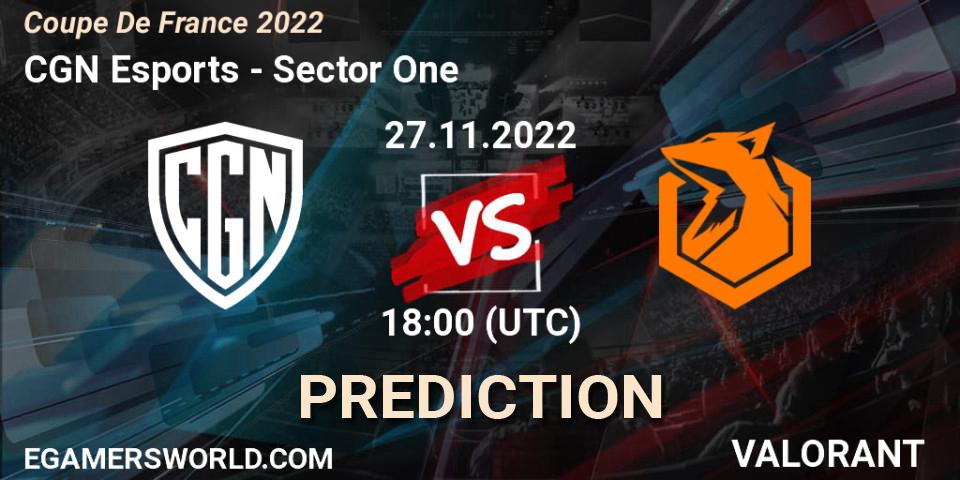 Pronóstico CGN Esports - Sector One. 27.11.22, VALORANT, Coupe De France 2022