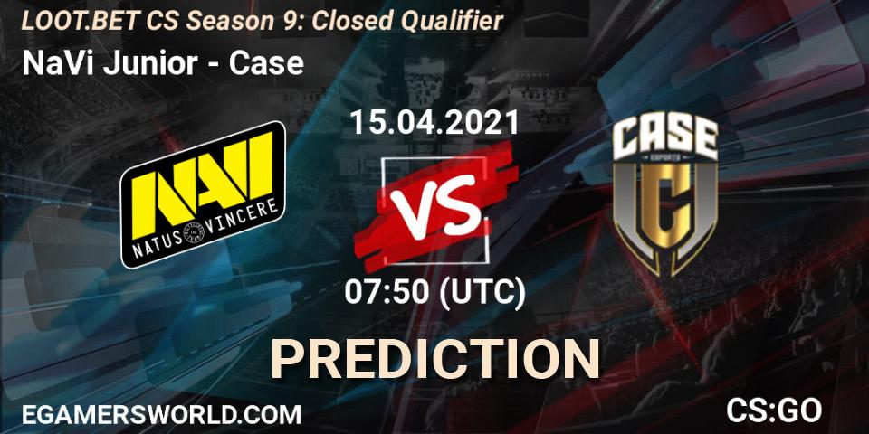 Pronóstico NaVi Junior - Case. 15.04.2021 at 07:50, Counter-Strike (CS2), LOOT.BET CS Season 9: Closed Qualifier