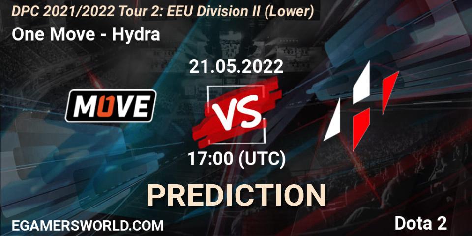 Pronóstico One Move - Hydra. 21.05.2022 at 17:00, Dota 2, DPC 2021/2022 Tour 2: EEU Division II (Lower)