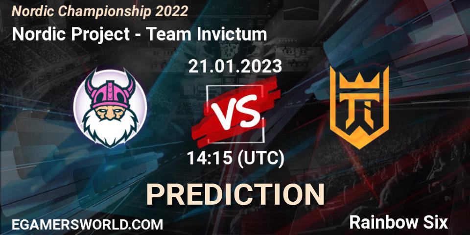 Pronóstico Nordic Project - Team Invictum. 21.01.2023 at 15:00, Rainbow Six, Nordic Championship 2022