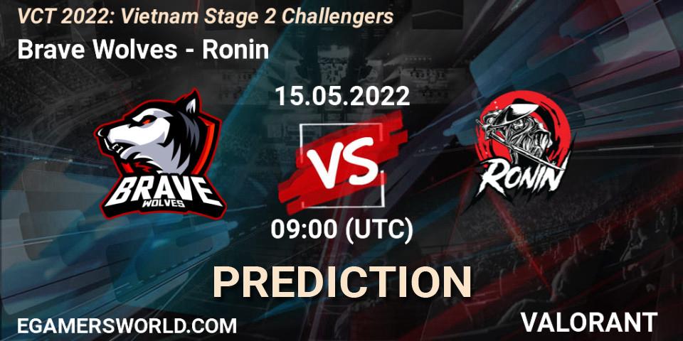 Pronóstico Brave Wolves - Ronin. 15.05.2022 at 09:00, VALORANT, VCT 2022: Vietnam Stage 2 Challengers