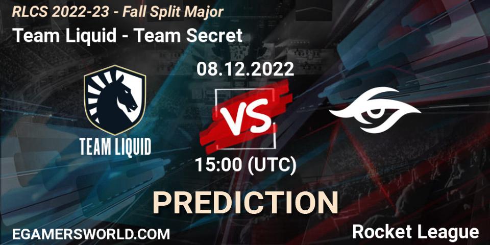Pronóstico Team Liquid - Team Secret. 08.12.2022 at 14:15, Rocket League, RLCS 2022-23 - Fall Split Major