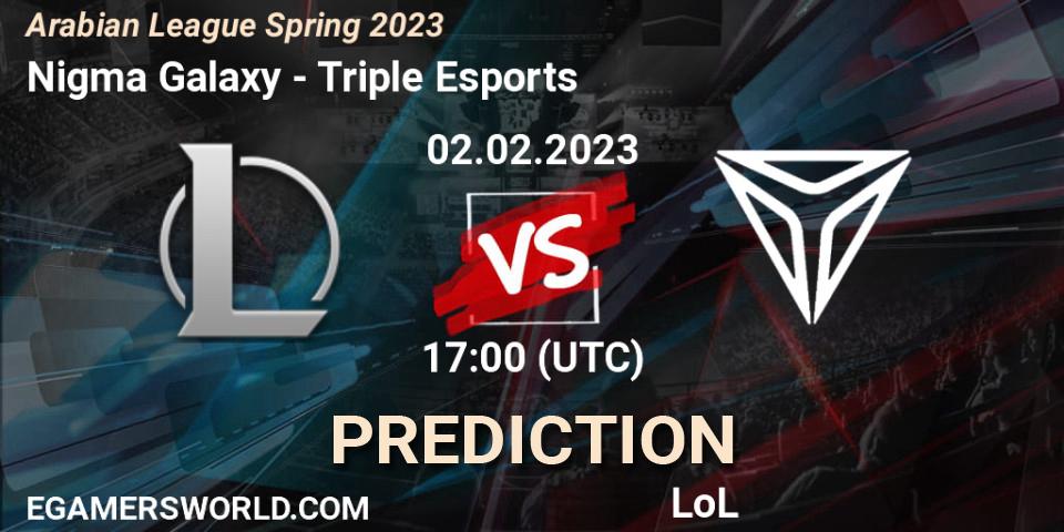 Pronóstico Nigma Galaxy MENA - Triple Esports. 02.02.2023 at 19:00, LoL, Arabian League Spring 2023