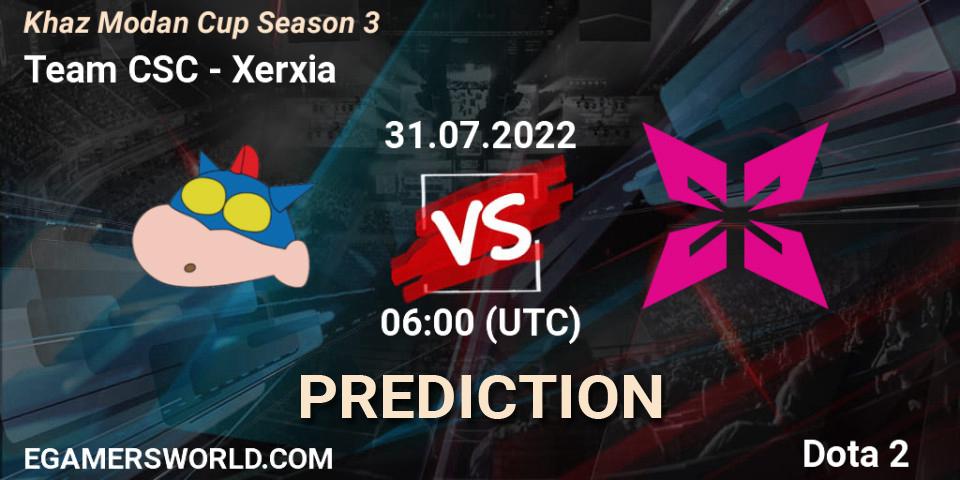 Pronóstico Team CSC - Xerxia. 31.07.2022 at 04:09, Dota 2, Khaz Modan Cup Season 3