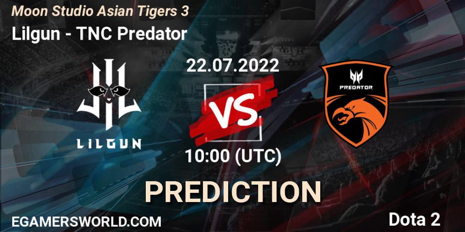 Pronóstico Lilgun - TNC Predator. 22.07.2022 at 10:17, Dota 2, Moon Studio Asian Tigers 3