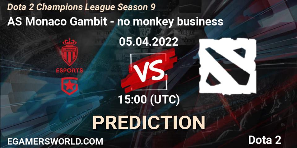 Pronóstico AS Monaco Gambit - no monkey business. 05.04.2022 at 15:04, Dota 2, Dota 2 Champions League Season 9