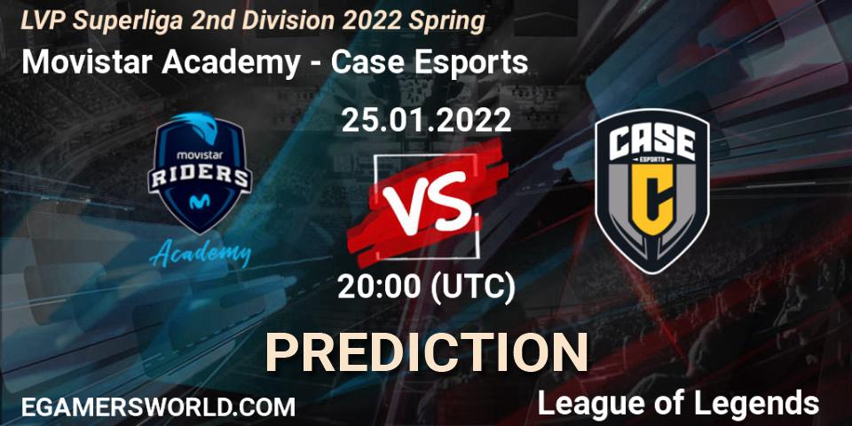 Pronóstico Movistar Academy - Case Esports. 26.01.2022 at 20:00, LoL, LVP Superliga 2nd Division 2022 Spring