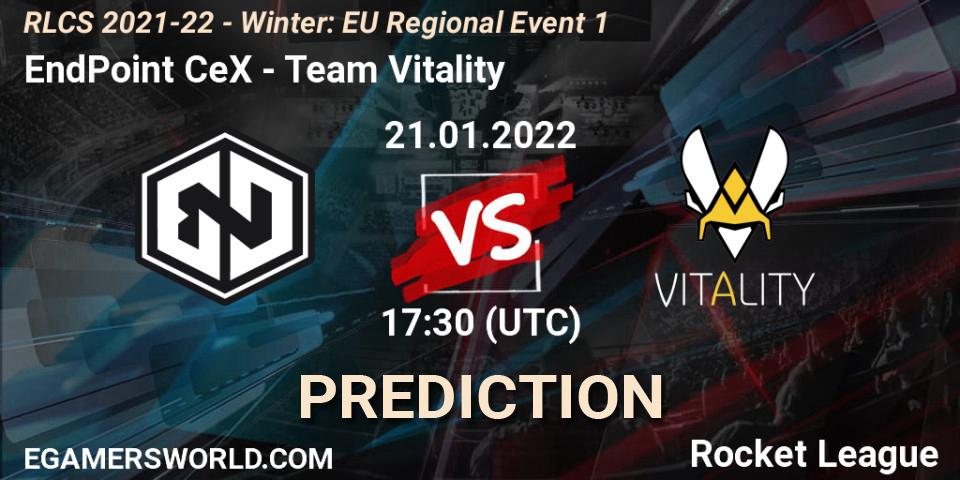 Pronóstico EndPoint CeX - Team Vitality. 21.01.2022 at 17:30, Rocket League, RLCS 2021-22 - Winter: EU Regional Event 1